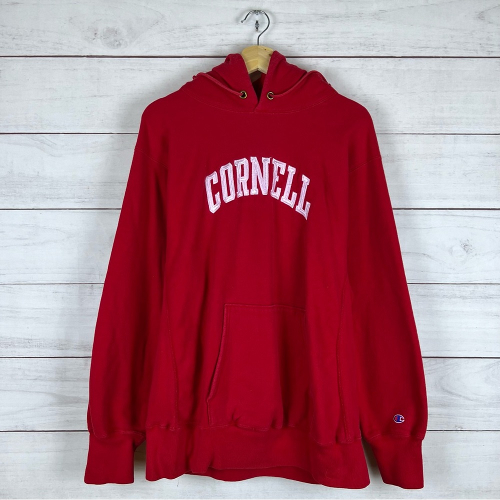 Vintage 1980s Cornell x Champion Reverse Weave Pullover Hoodie XL